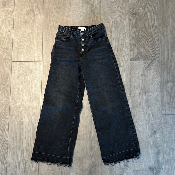 Hm Cropped Wide Angle Jeans - Picture 1 of 7